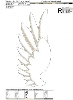 Preview: 3D-Applikation "Adler" (20x30) Preview: 3D-Applikation "Adler" (20x30)